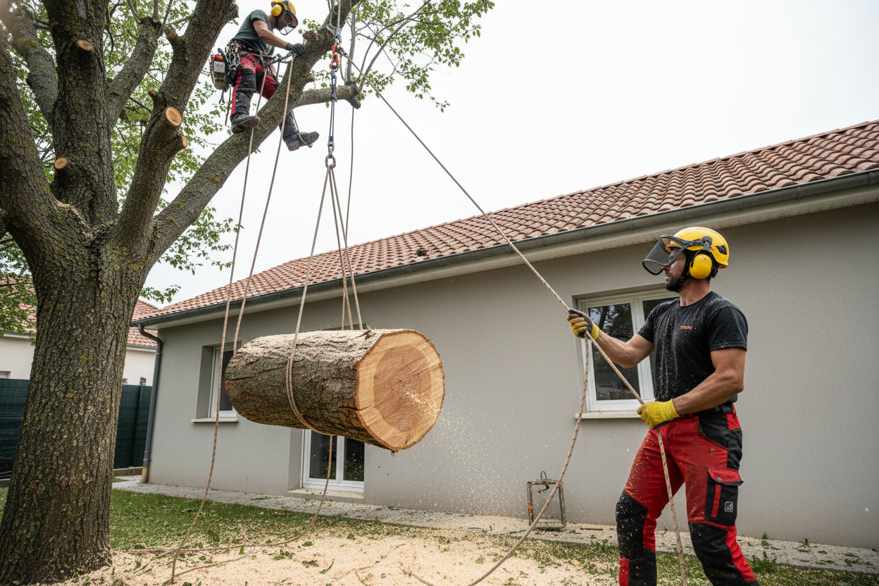 Abattage et démontage d'arbres dangereux à Alès